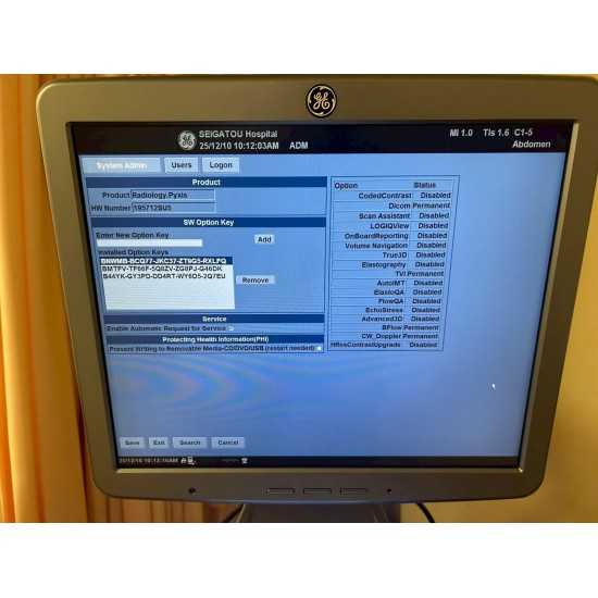 Ultrasound GE Logiq S8 Year 2012